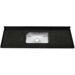 Pia De Granito Com Cuba Em Inox Master Pop 120 Cm Verde Ubatuba Venturini