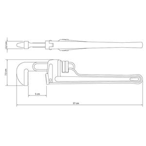 Chave Para Tubo Modelo Americano 14" 41067014 Tramontina