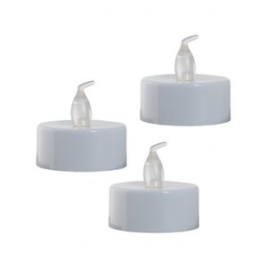 Mini Velas Led Amarela Decorativas 3 Peças Taschibra