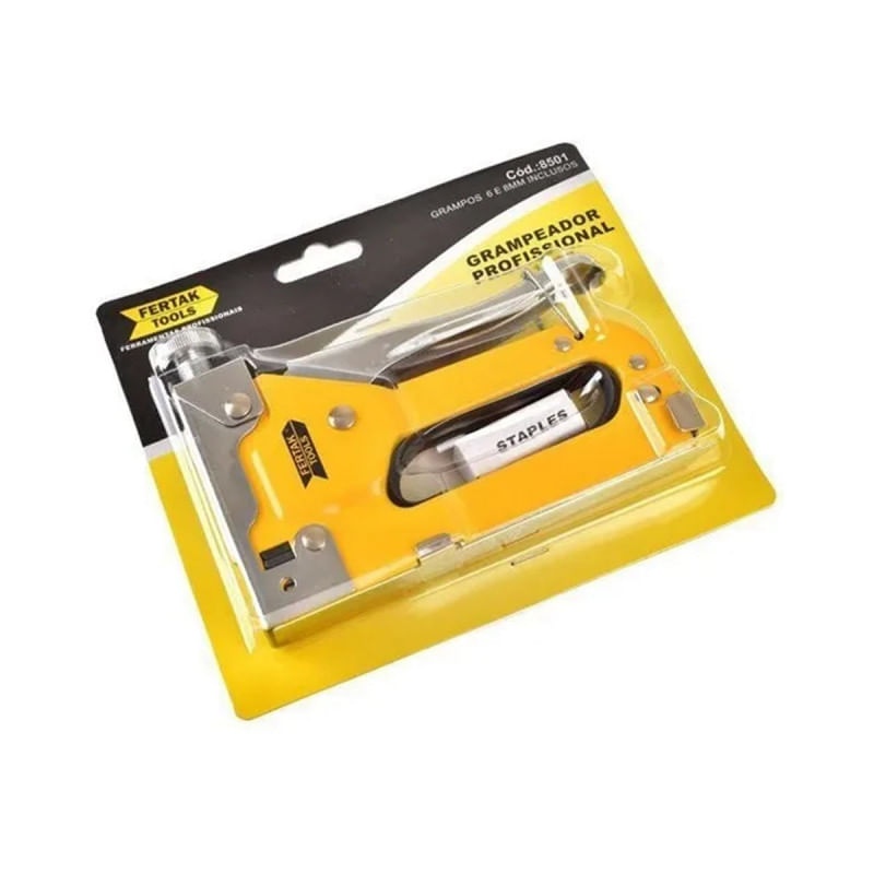 Grampeador Uso Profissional Manual 4A 14 Mm Com Grampos 8 Mm 8501
