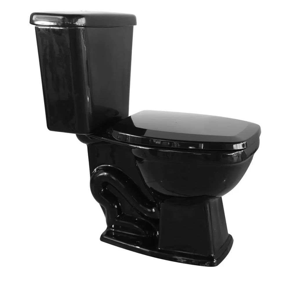 Kit Completo Vaso Com Caixa Acoplada Anturius Preto Luzarte