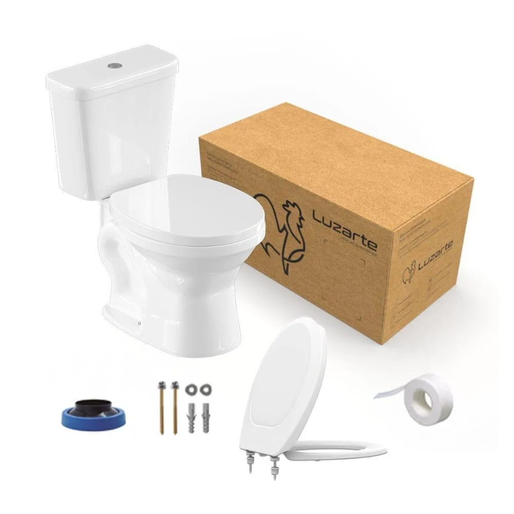 Kit Bacia com Caixa Acoplada 3 e 6 Litros com Assento e Kit de