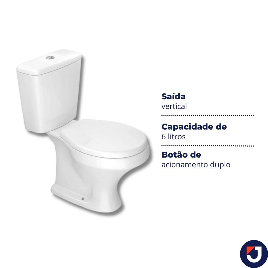 Kit Vaso Sanitário Com Caixa Acoplada Ravena Branco Deca