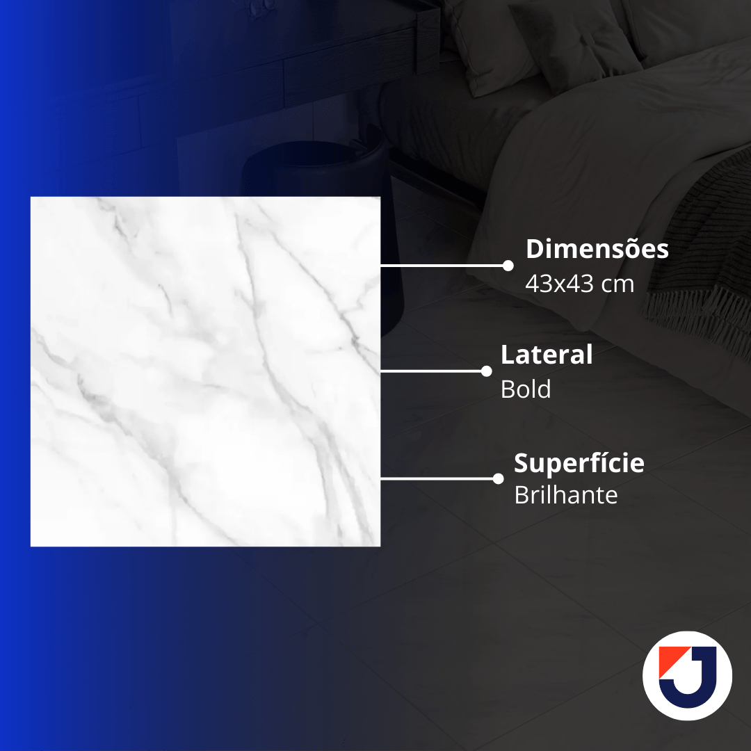 Cerâmica LE Blanc 43x43 Cm 2,43 M² Ceral - Jurunense - Materiais