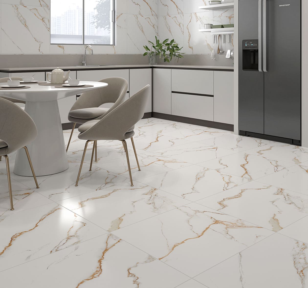 Cerâmica Marmi Delux Mate 66x66 Cm 2,18 M² Formigres - Jurunense