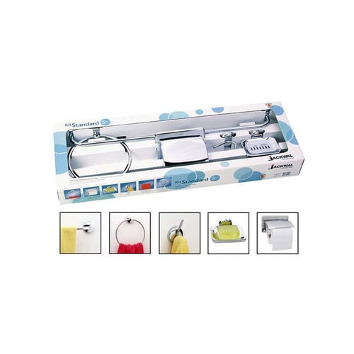 Encontraproduto.com.br - Kit de Acessórios para Banheiro 5 Peças Standard - 2727 - Jackwal