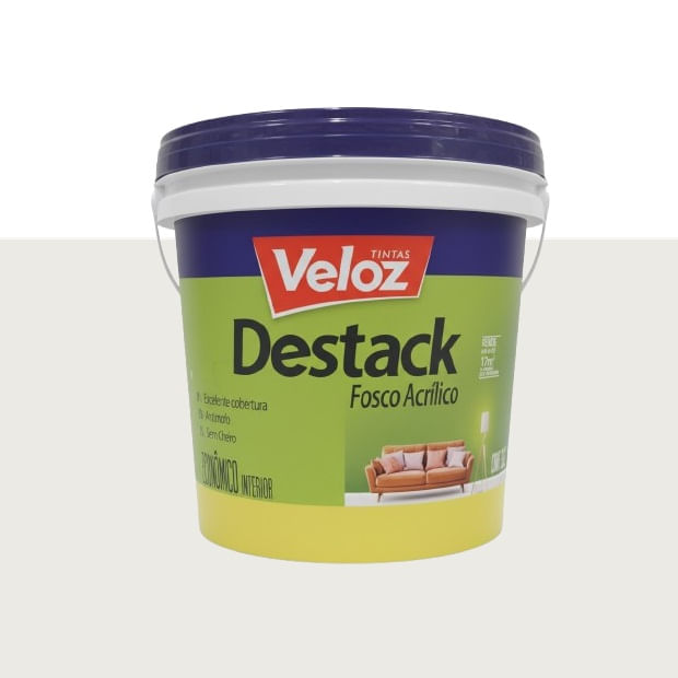 Tinta Fosca Destack Cinza Médio 3,6 Litros Veloz - Jurunense