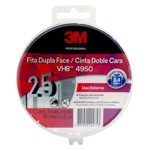Fita Dupla Face VHB 19mmX5m Uso Externo 3M 4950