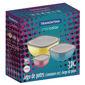 Jogo de Potes Mixcolor 3 Peças Tramontina