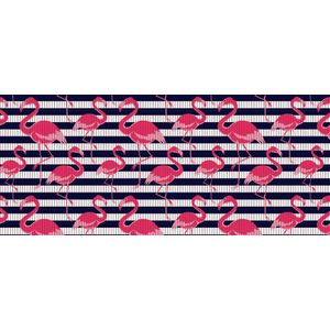 Tapete Tropical Flamingo Az 0,43M 0201Fl Kapazi (Preço/ Metro)