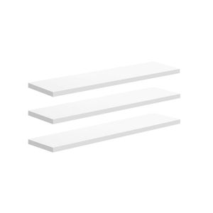 Kit 3 Prateleira Decorare Parede Branco 1,5x10x40 Cm Pratik